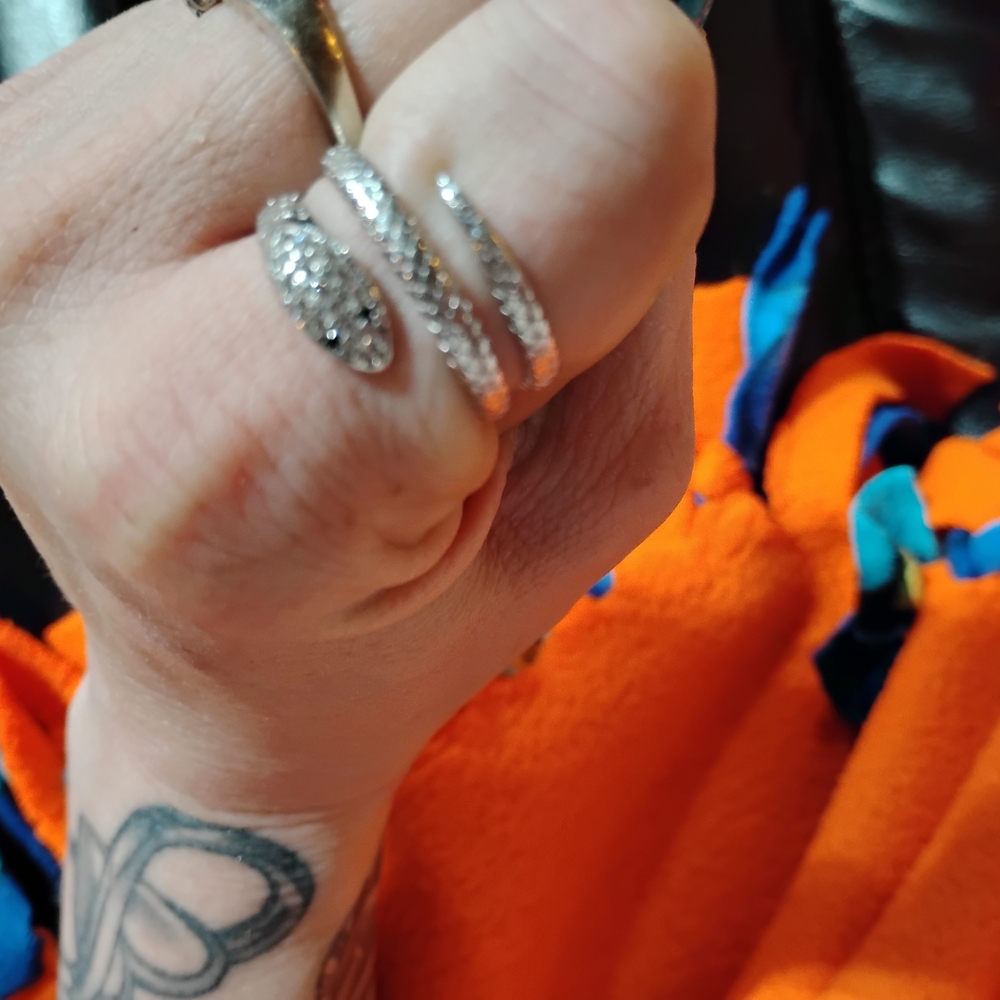 Elegant Silver Snake Ring